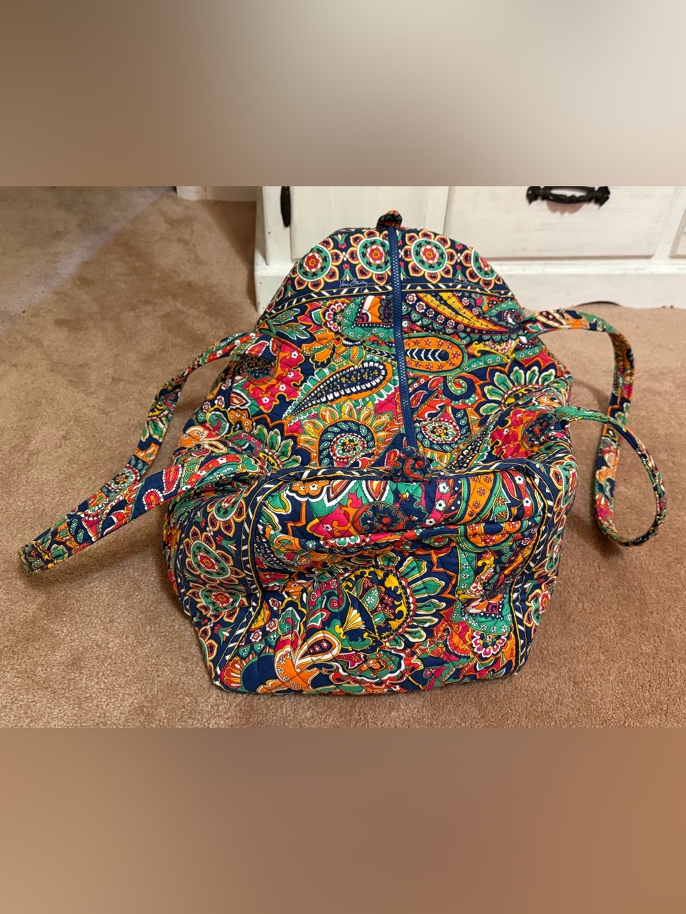 Vera Bradley Multi-Color Paisley Travel Duffel Bag 2 piece set - Picture 4 of 6